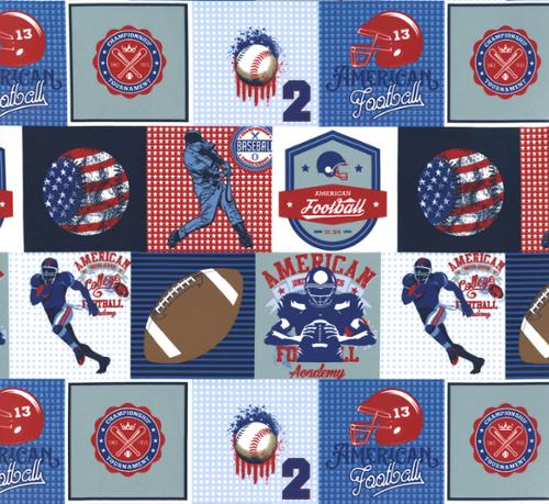 Play Ball/ SPORTS PATCHWORK MULTI