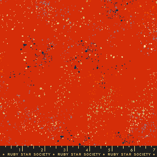 Fireglow Basics Blender Paint Splatter Flecks Poinsetta by Rashida Coleman Hale for Moda Fabrics RS5027-94M scale