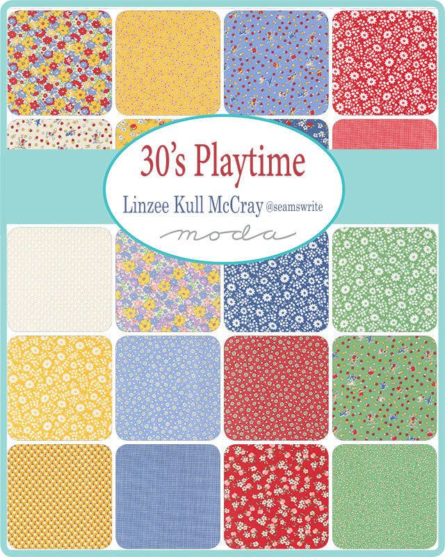 30s Playtime 2025 quilting fabric collection by Linzee McCray for Moda Fabrics