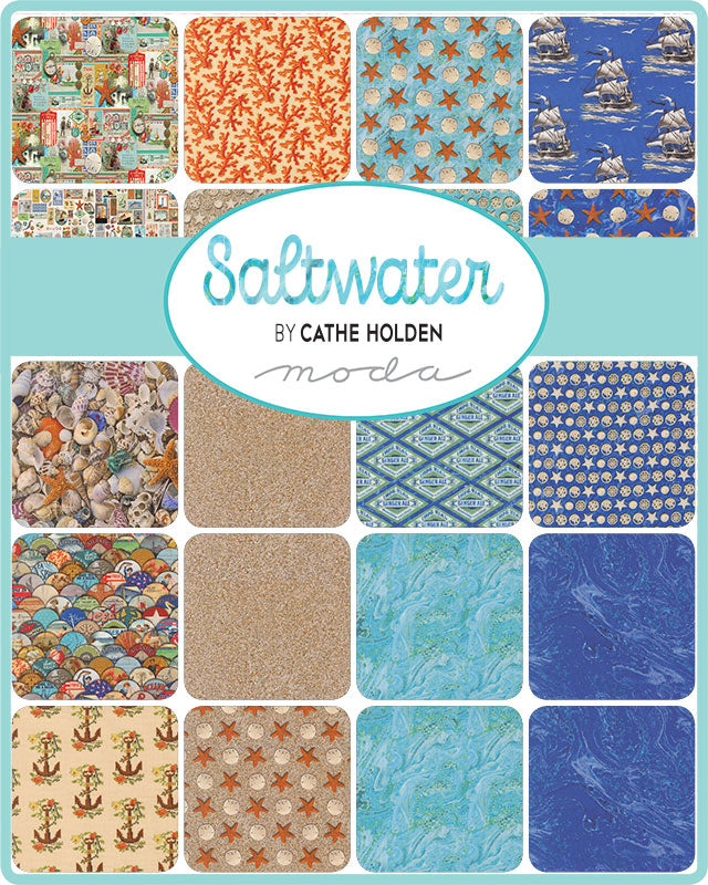Saltwater fabric collection by Cathe Holden for Moda Fabrics