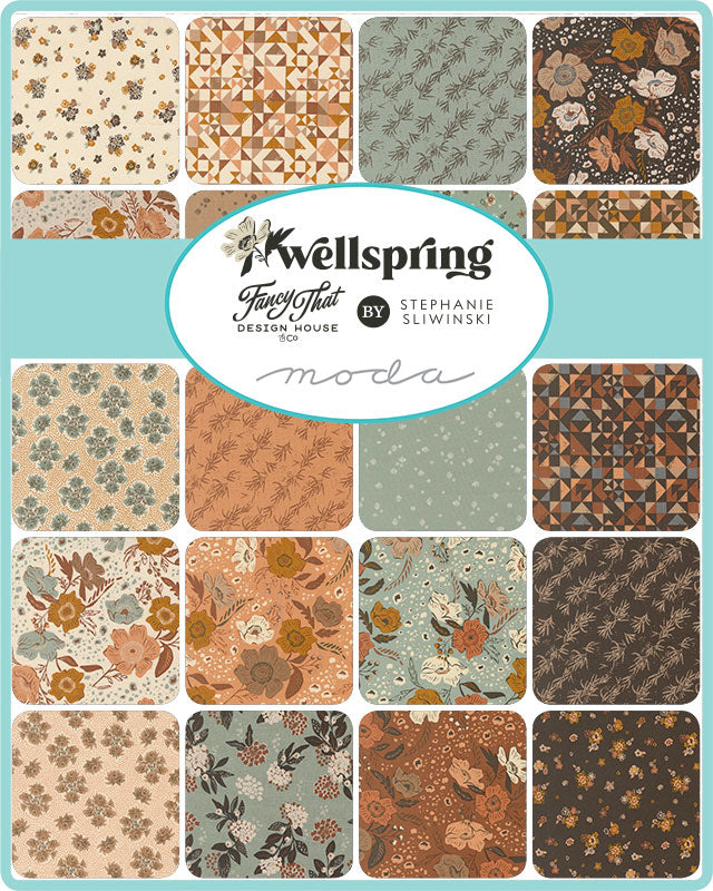 Wellspring cotton quilting fabric collection by Fancy That Design House for Moda Fabrics