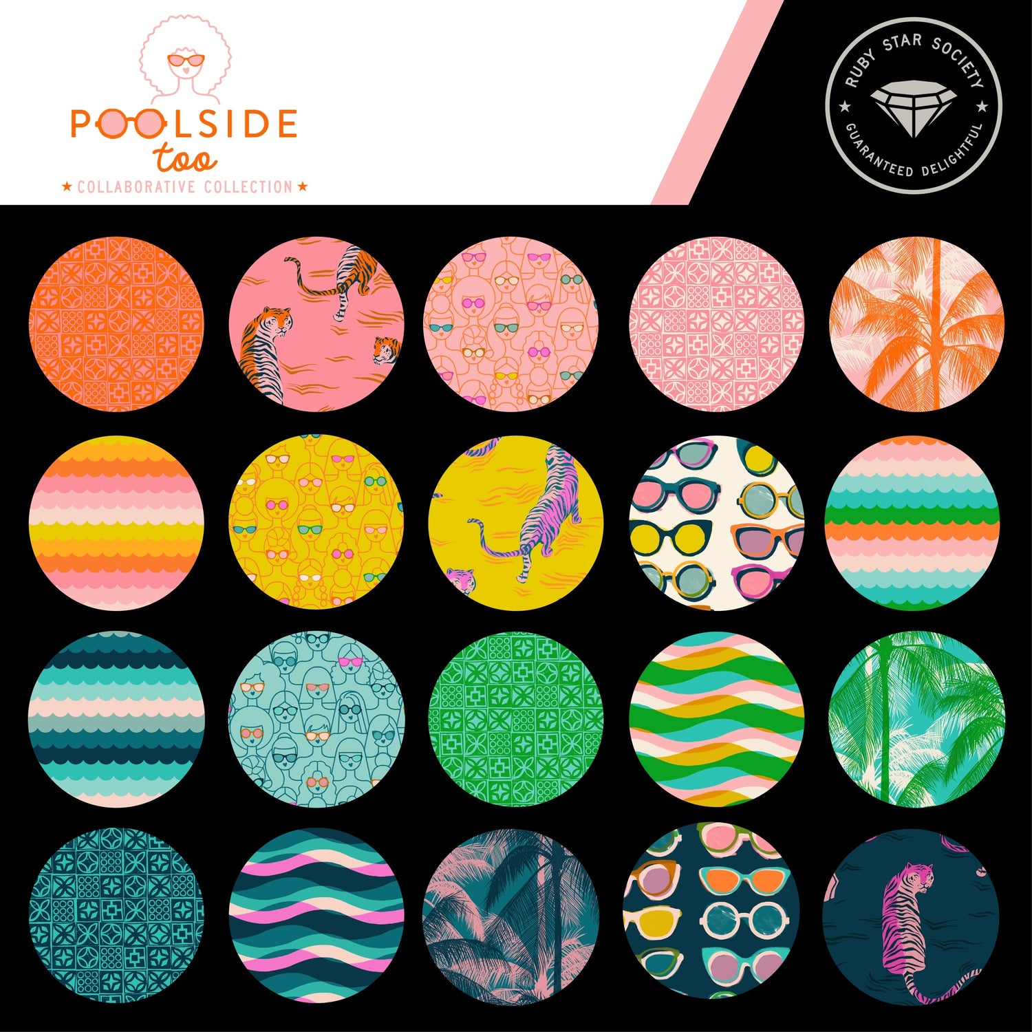 Poolside Too fabric collection by Ruby Star Society for Moda Fabrics — tropical prints in canvas and rayon