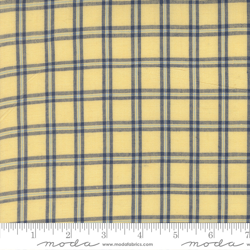 Summer Solstice Wovens Checks Plaids Stripes YELLOW BLK BLUE scale