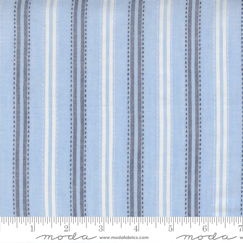 Summer Solstice Wovens Checks Plaids Stripes LIGHT BLUE DARK BLUE scale