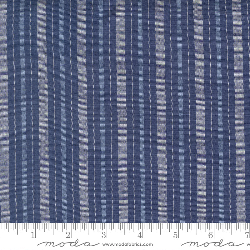 Summer Solstice Wovens Checks Plaids Stripes DARK BLUE GREY LIGHT BLUE scale