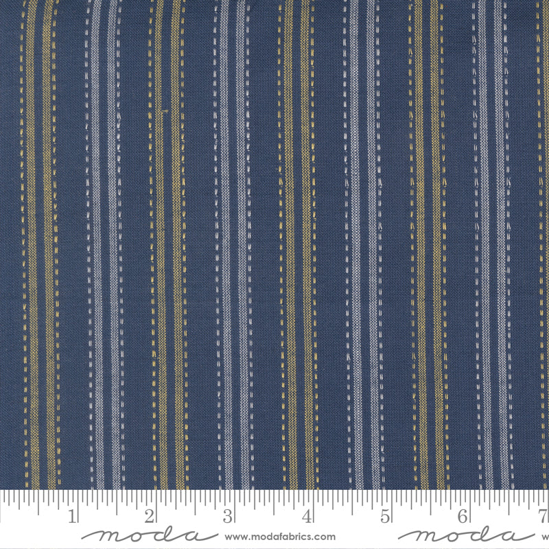 Summer Solstice Wovens Checks Plaids Stripes DARK BLUE YELLOW GREY scale