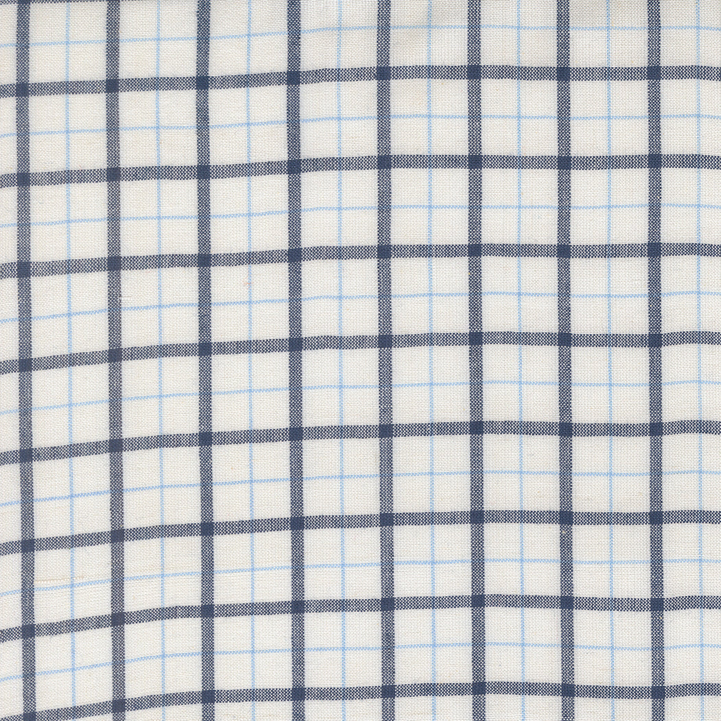 Summer Solstice Wovens Checks Plaids Stripes DARK BLUE WHITE
