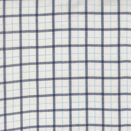 Summer Solstice Wovens Checks Plaids Stripes DARK BLUE WHITE
