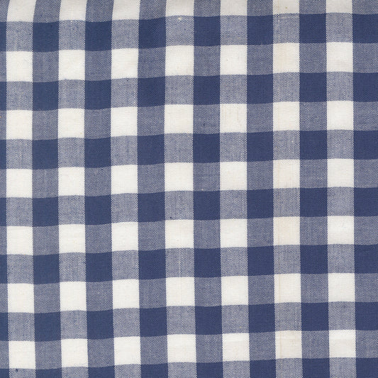 Summer Solstice Wovens Checks Plaids Stripes DARK BLUE WHITE 2