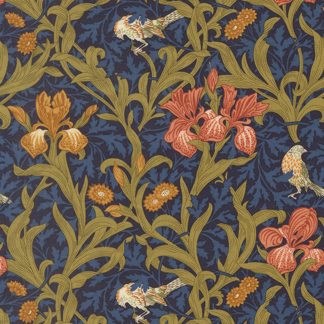 Morris Muse Twilight Iris Florals Birds