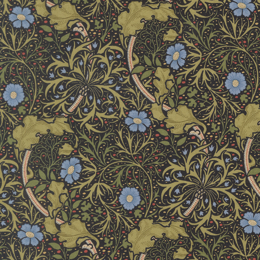 Morris Muse Ebony Seaweed Florals