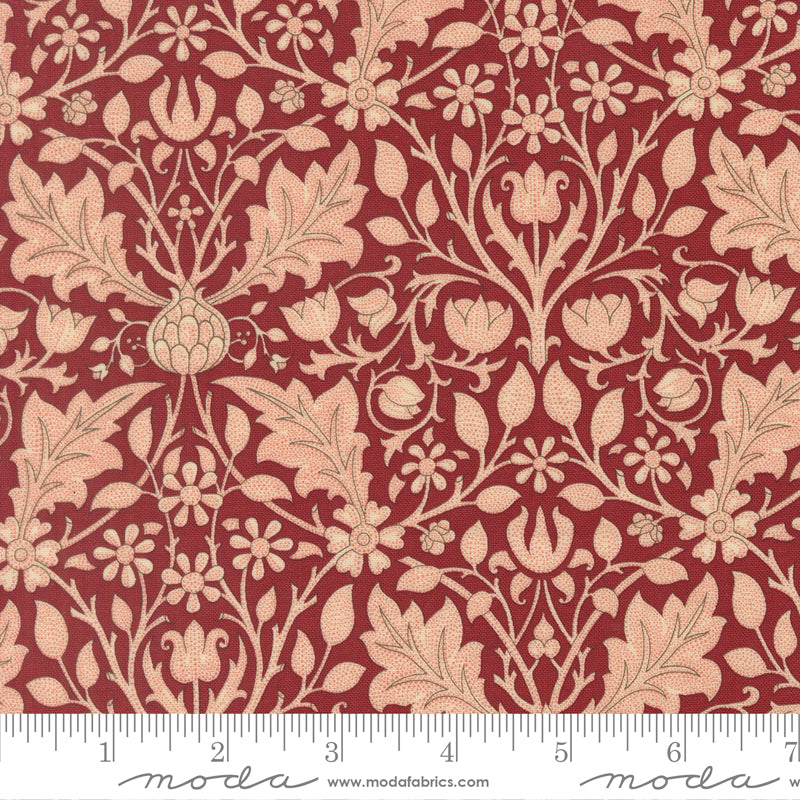 Morris Muse Russet Triple Net Florals scale