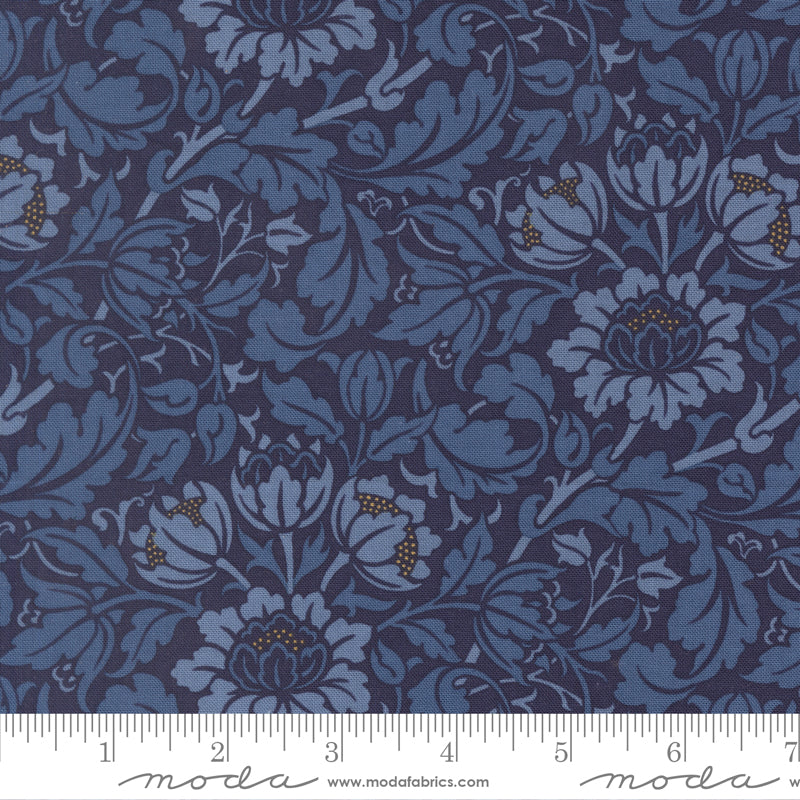 Morris Muse Twilight Flowering Scroll Florals scale