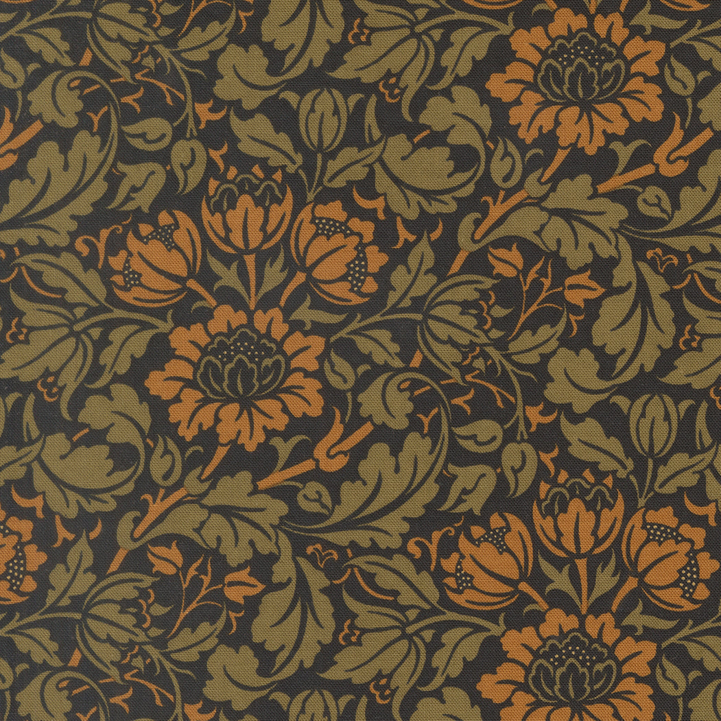 Morris Muse Ebony Flowering Scroll Florals