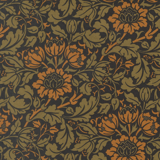 Morris Muse Ebony Flowering Scroll Florals