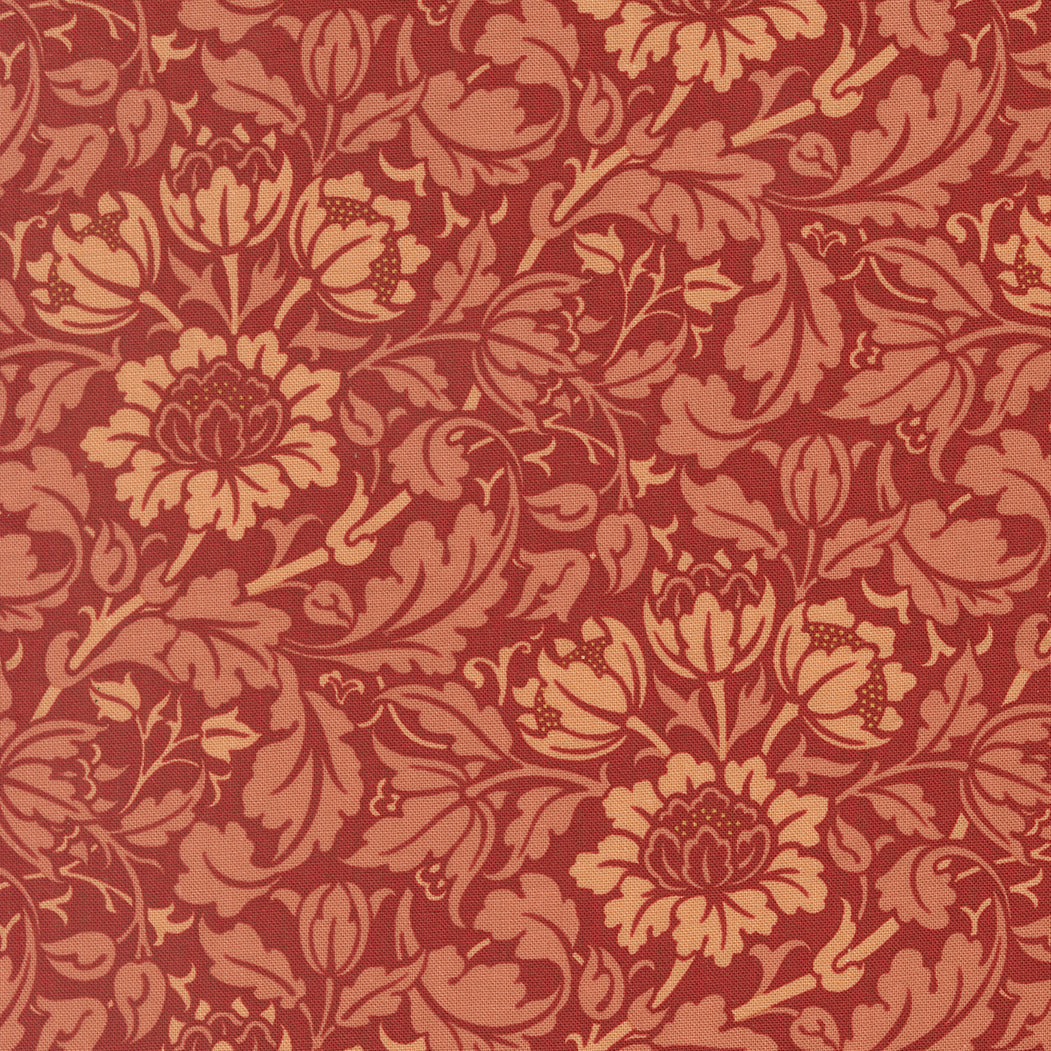 Morris Muse Russet Flowering Scroll Florals