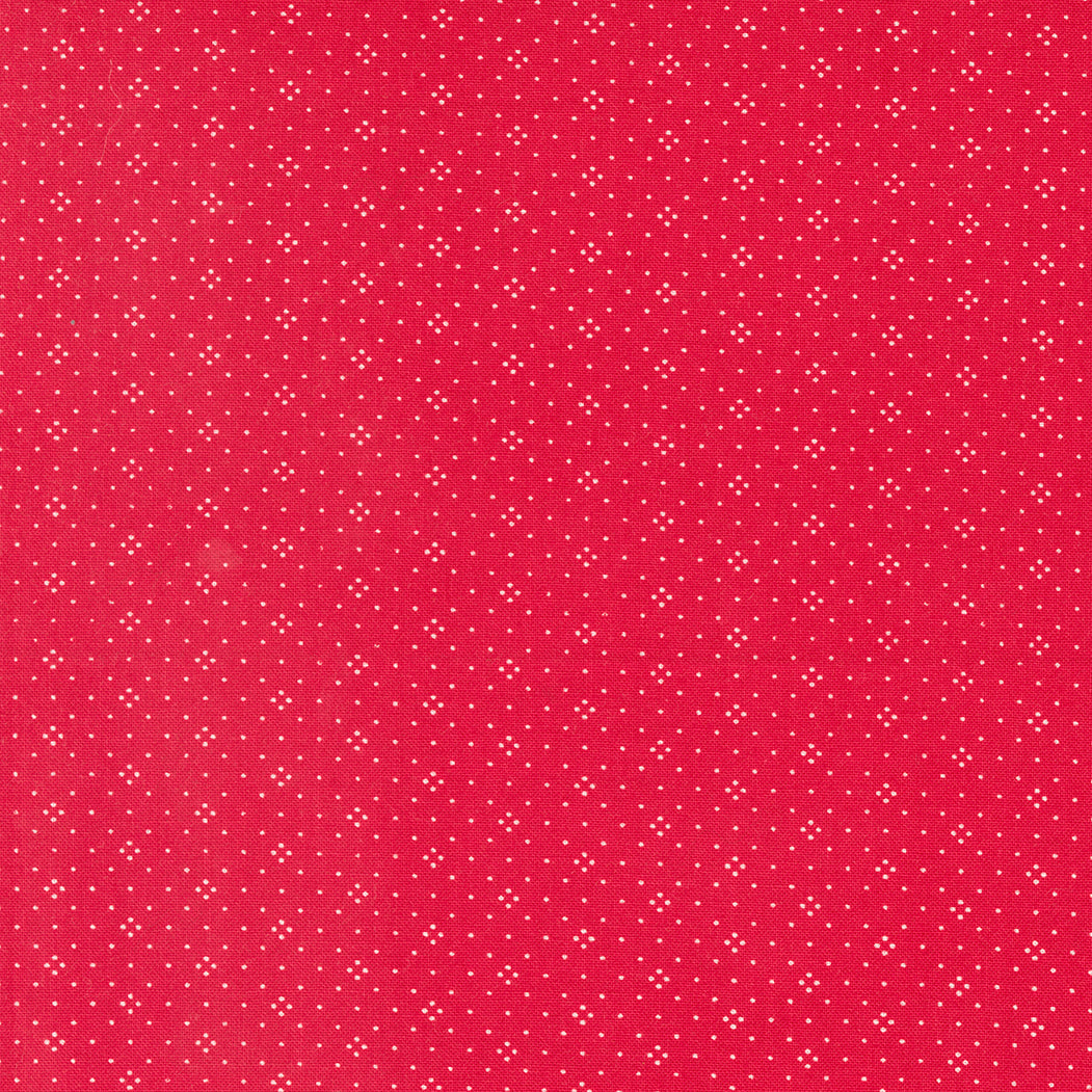 Eyelet Basic Dot Foulard Shirting Red by Fig Tree Co for Moda