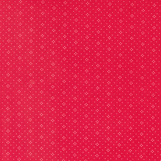 Eyelet Basic Dot Foulard Shirting Red by Fig Tree Co for Moda