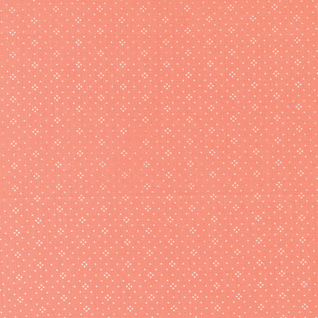 Eyelet Basic Dot Foulard Shirting Peach by Fig Tree Co for Moda
