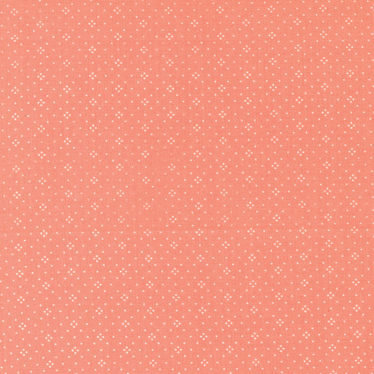 Eyelet Basic Dot Foulard Shirting Peach by Fig Tree Co for Moda