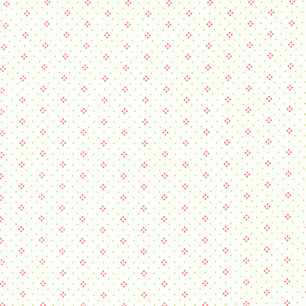 Eyelet Basic Dot Foulard Shirting Ivory Holly by Fig Tree Co for Moda