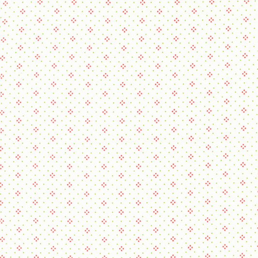 Eyelet Basic Dot Foulard Shirting Ivory Holly by Fig Tree Co for Moda