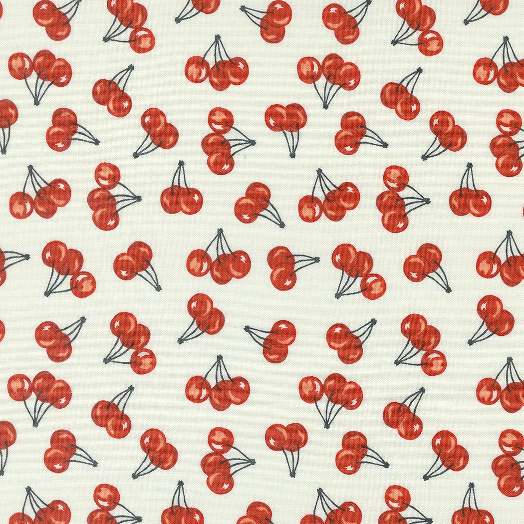 Farmstead Farm Fresh Cherries Novelty Cherries Porcelain by Stacy Iest Hsu for Moda Fabric 20906-11