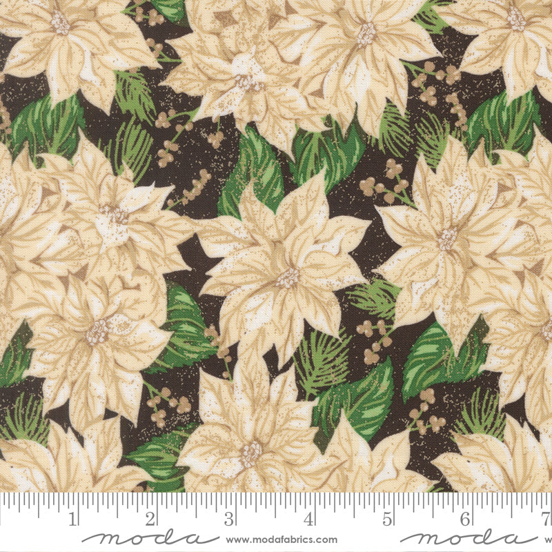 Holiday Cheer Vintage Poinsettia Florals Midnight by Stacy Lest Hsu for Moda Fabrics 20971-20 scale