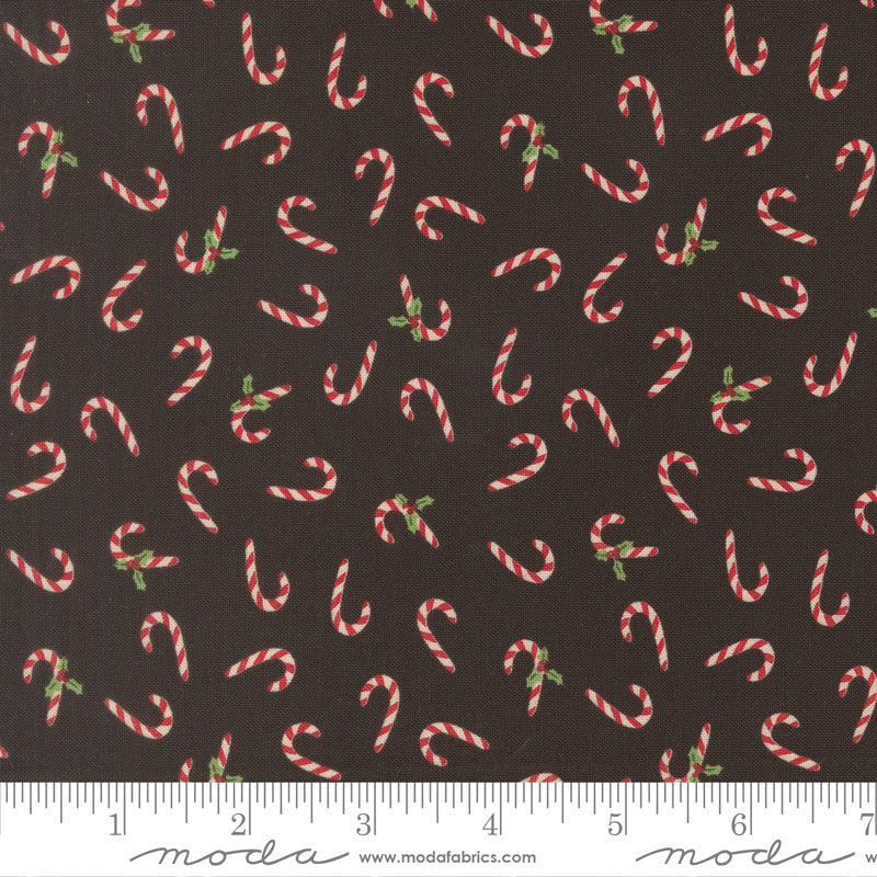 Holiday Cheer Candy Cane Novelty Midnight by Stacy Lest Hsu for Moda Fabrics 20975-20 scale