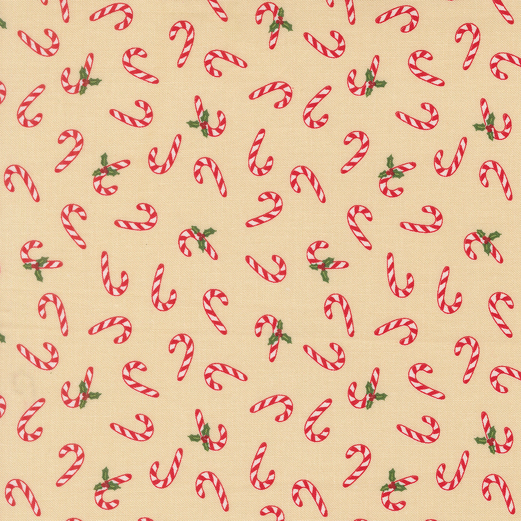 Holiday Cheer Candy Cane Novelty Natural by Stacy Lest Hsu for Moda Fabrics 20975-11