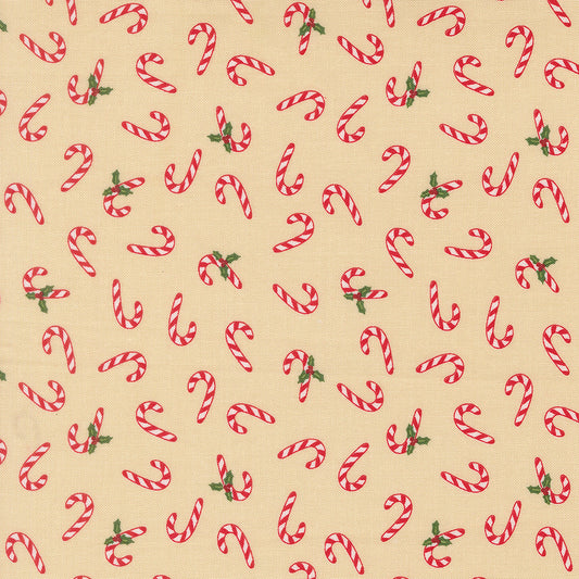 Holiday Cheer Candy Cane Novelty Natural by Stacy Lest Hsu for Moda Fabrics 20975-11