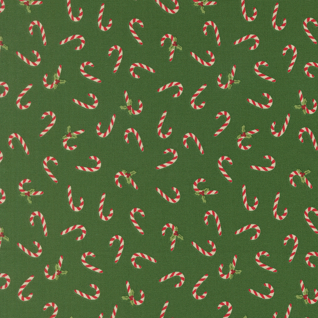 Holiday Cheer Candy Cane Novelty Evergreen by Stacy Lest Hsu for Moda Fabrics 20975-14