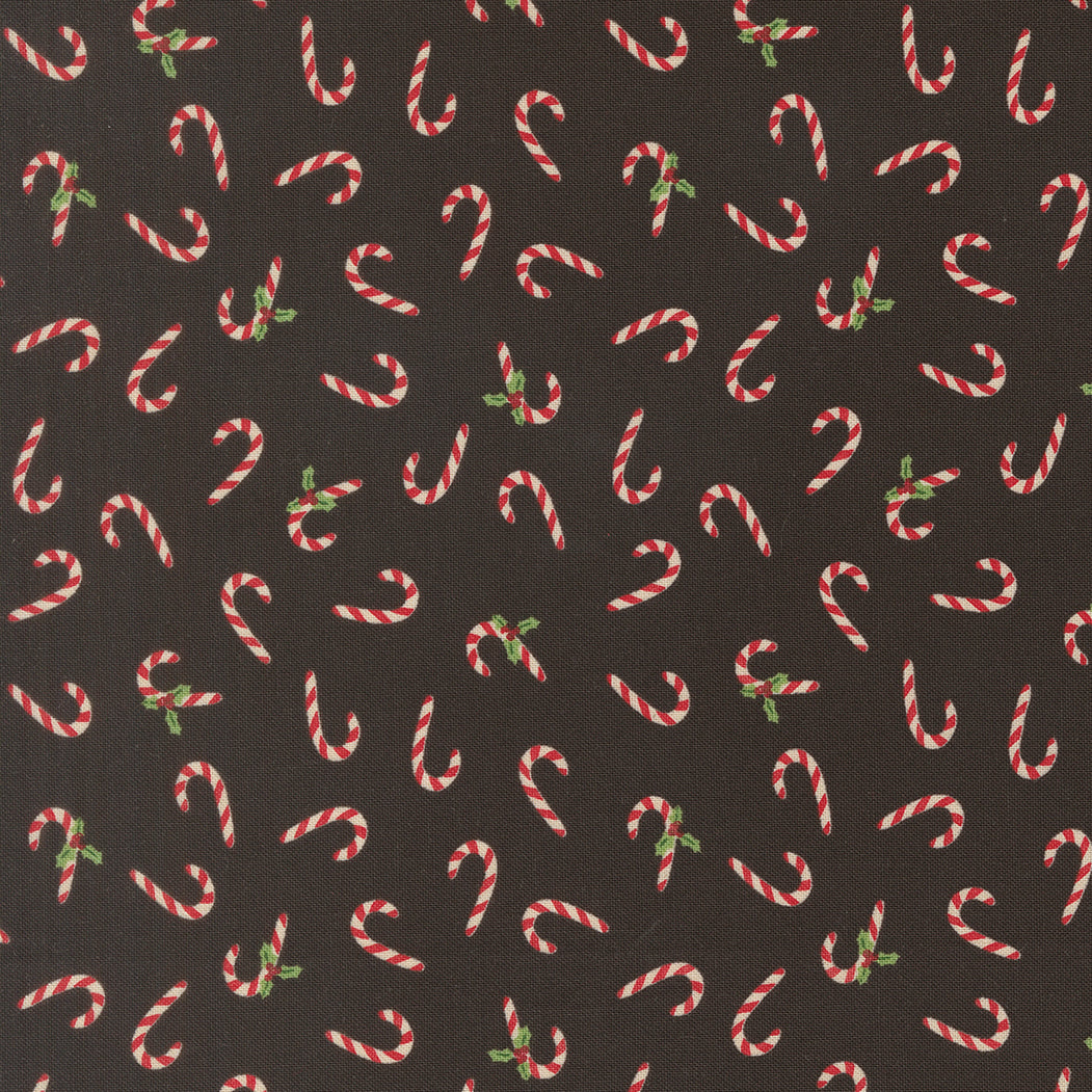 Holiday Cheer Candy Cane Novelty Midnight by Stacy Lest Hsu for Moda Fabrics 20975-20