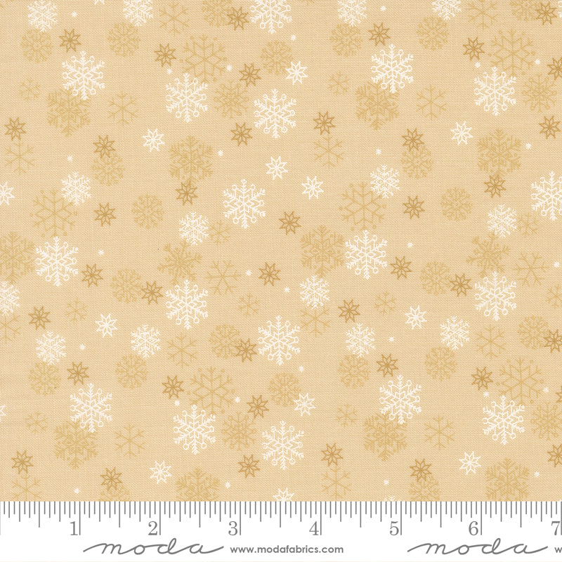 Holiday Cheer Snow Flurry Blenders Snowflake Natural by Stacy Lest Hsu for Moda Fabrics 20976-11 scale