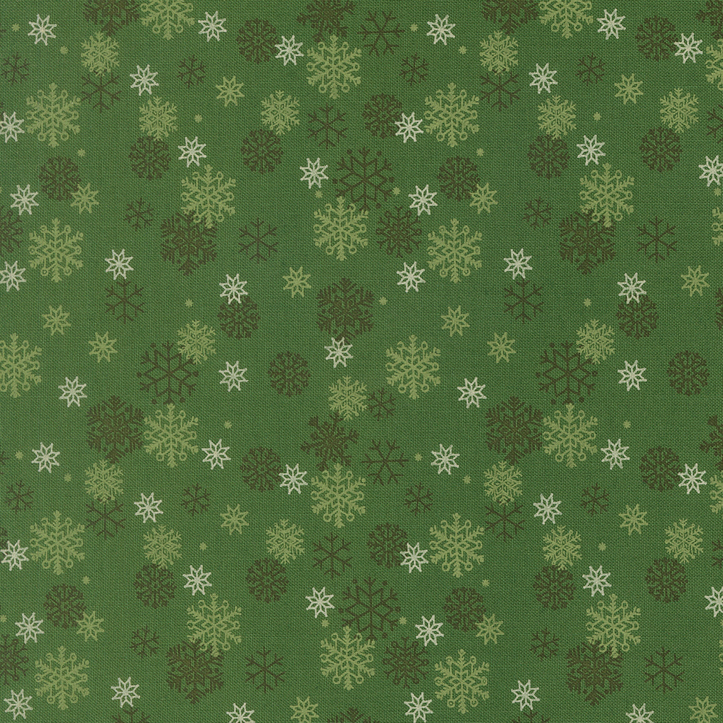 Holiday Cheer Snow Flurry Blenders Snowflake Evergreen by Stacy Lest Hsu for Moda Fabrics 20976-14