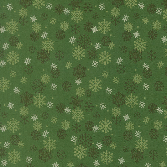 Holiday Cheer Snow Flurry Blenders Snowflake Evergreen by Stacy Lest Hsu for Moda Fabrics 20976-14