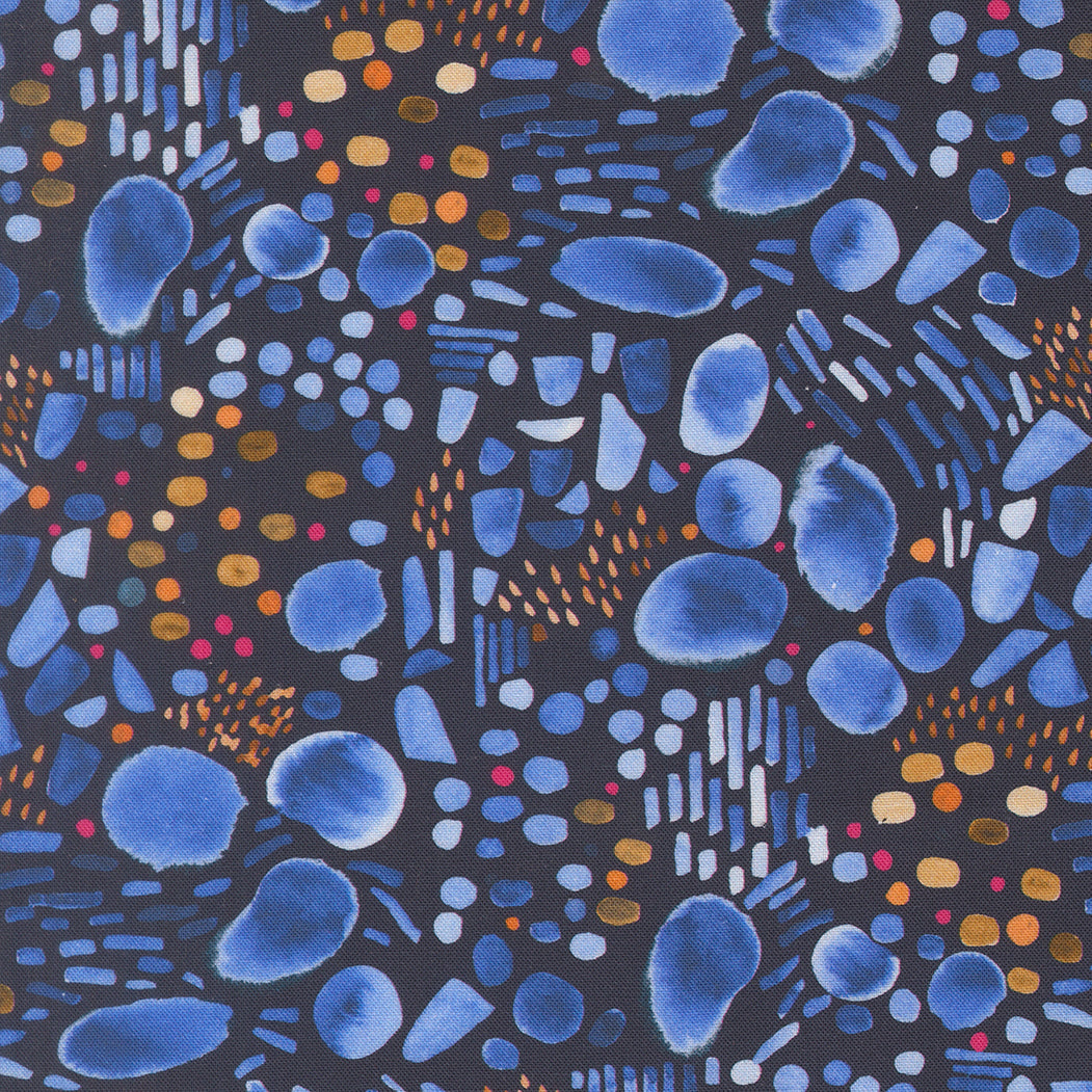 Northern Brights Lake Pebbles Blenders Watercolor Night Sky by Amarilys Henderson for Moda Fabrics 21858-14