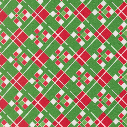 Snow Time Vintage Plaid Checks and Plaids Evergreen by Me and My Sister Designs for Moda Fabrics 22505-13