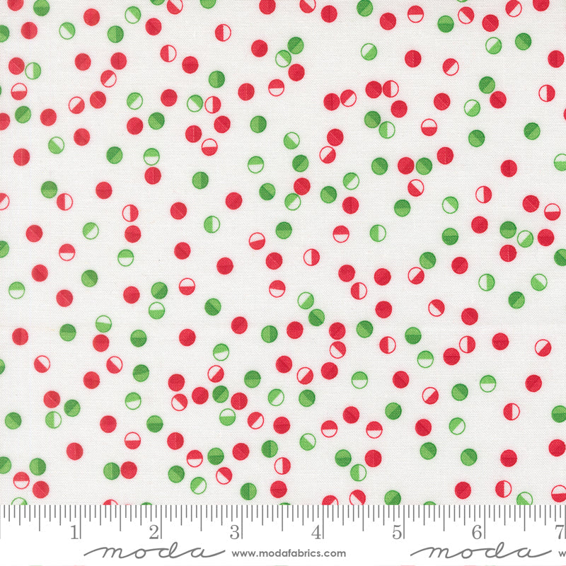 Snow Time Jolly Dot Dots Winter White by Me and My Sister Designs for Moda Fabrics 22506-11 scale