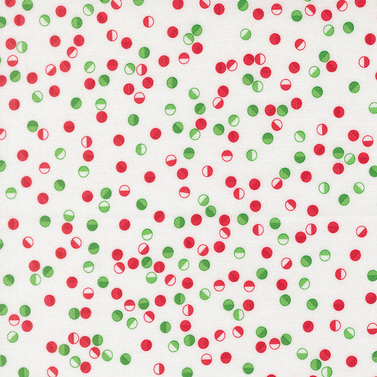 Snow Time Jolly Dot Dots Winter White by Me and My Sister Designs for Moda Fabrics 22506-11