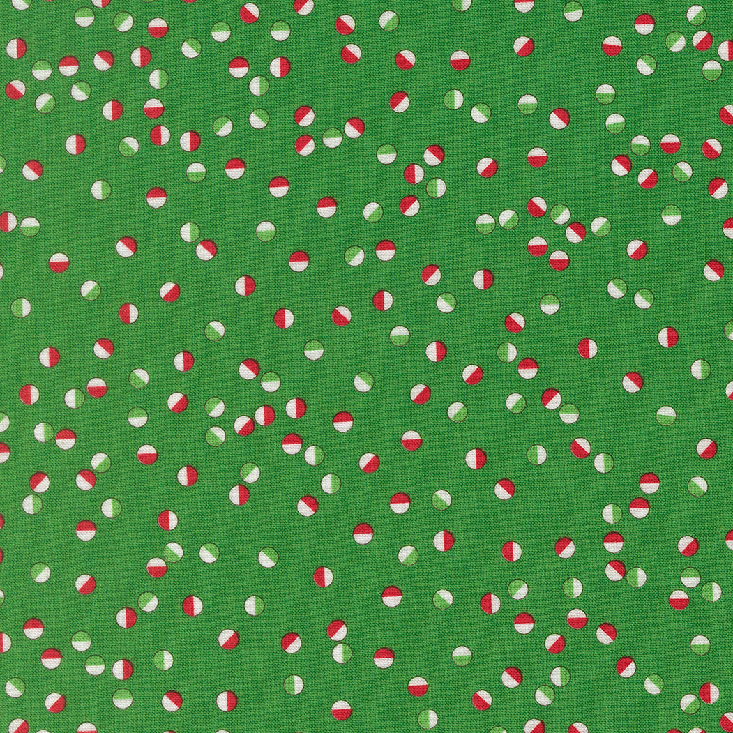 Snow Time Jolly Dot Dots Evergreen by Me and My Sister Designs for Moda Fabrics 22506-13