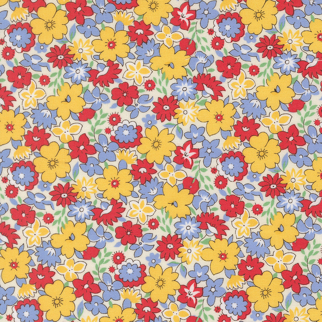 30s Playtime Bouncy Floral Primary by Linzee McCray for Moda Fabrics 23370-11