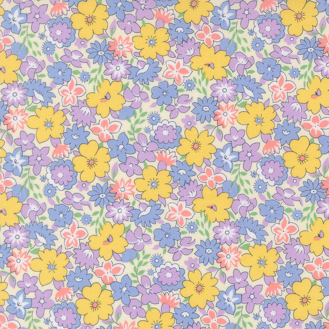 30s Playtime Bouncy Floral Pastel by Linzee McCray for Moda Fabrics 23370-22