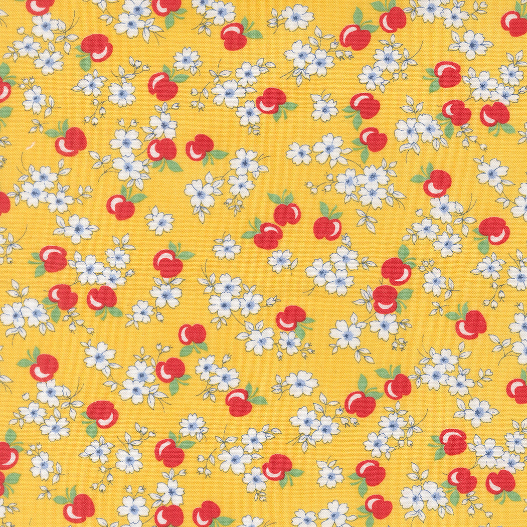 30s Playtime Apple Blossum Sunshine by Linzee McCray for Moda Fabrics 23371-15