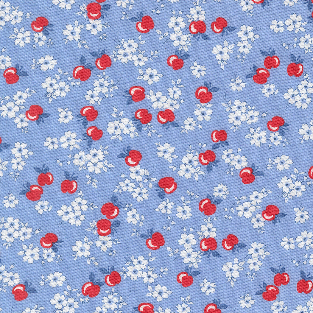 30s Playtime Apple Blossum Sky by Linzee McCray for Moda Fabrics 23371-17