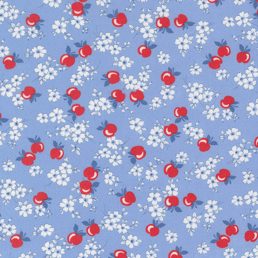 30s Playtime Apple Blossum Sky by Linzee McCray for Moda Fabrics 23371-17