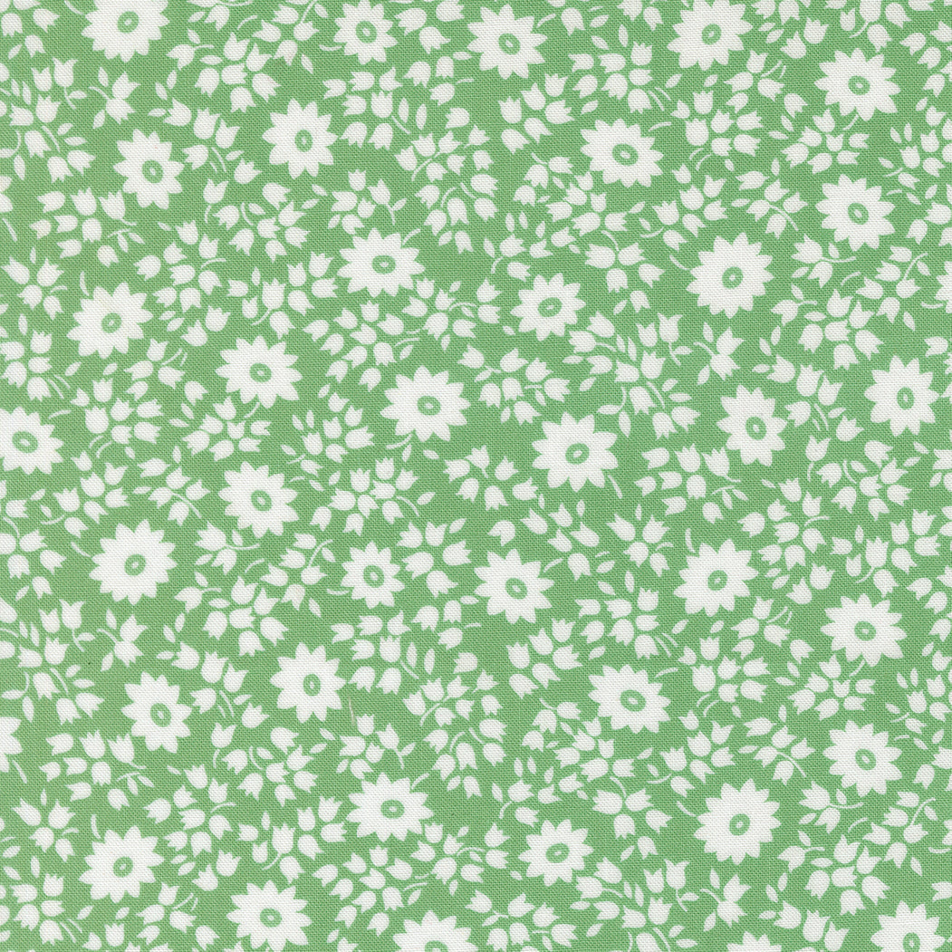 30s Playtime Perky Posies Florals Aloe by Linzee McCray for Moda Fabrics 23372-16