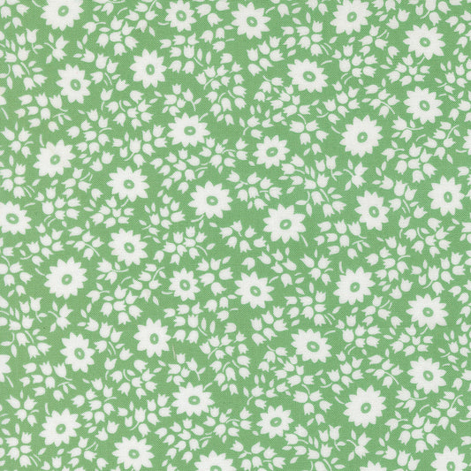 30s Playtime Perky Posies Florals Aloe by Linzee McCray for Moda Fabrics 23372-16