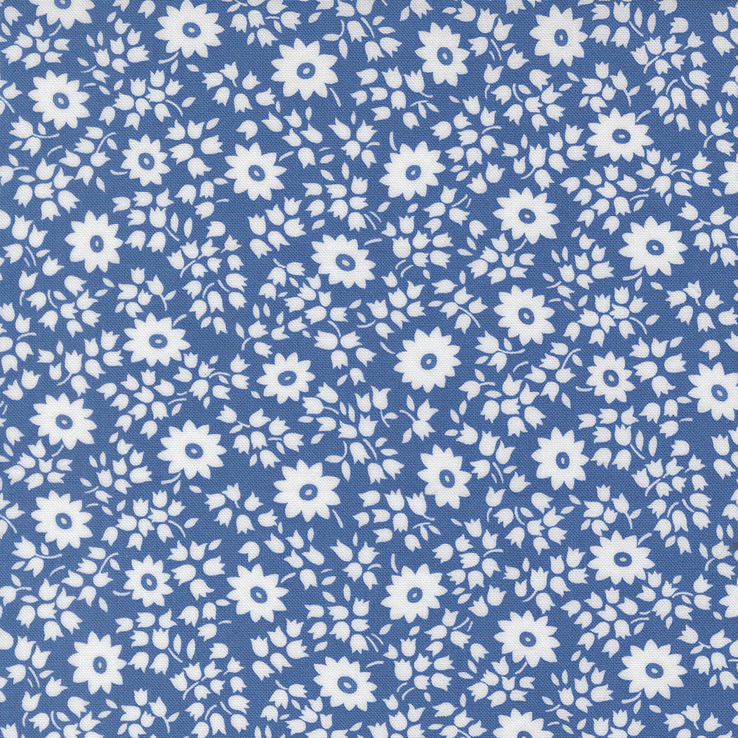 30s Playtime Perky Posies Florals Bluebell by Linzee McCray for Moda Fabrics 23372-18