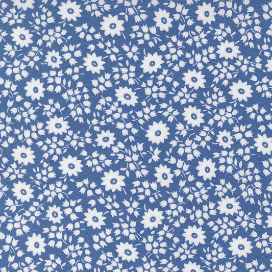 30s Playtime Perky Posies Florals Bluebell by Linzee McCray for Moda Fabrics 23372-18